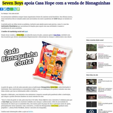Seven Boys apoia Casa Hope com a venda de Bisnaguinhas – Promoview