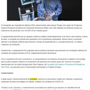 Tecnologia brasileira é usada em vários países no tratamento de pacientes com COVID-19 – Portal do Governo do Estado de São Paulo
