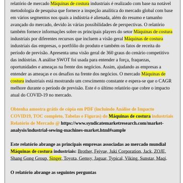 Brother, Feiyue, Juki Corporation, Jack, ZOJE, Shang Gong Group, Singer – The CMYK Digest – [Blog da Solange Pereira] – Moldes Costura