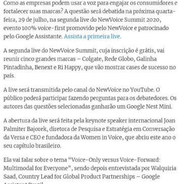 Summit debate impacto dos assistentes de voz para as marcas – NewVoice