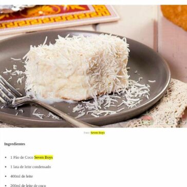 Receita de Bolo gelado de coco diferente – Comida e Receitas