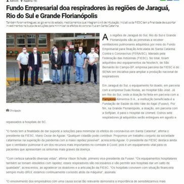 Fundo Empresarial doa respiradores às regiões de Jaraguá, Rio do Sul e Grande Florianópolis – Visor Notícias