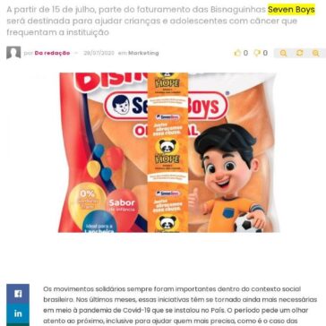 Seven Boys apoia Casa Hope com a venda de Bisnaguinhas – Abc da Comunicação