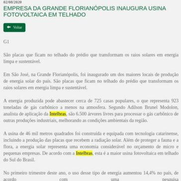 Empresa da Grande Florianópolis inaugura usina fotovoltaica em telhado – ABSOLAR