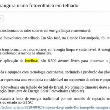 Empesa da Grande Florianópolis inaugura usina fotovoltaica em telhado – Indiaroba Web
