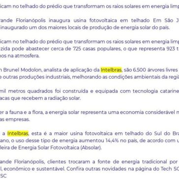 Empesa da Grande Florianópolis inaugura usina fotovoltaica em telhado – Studio.FM