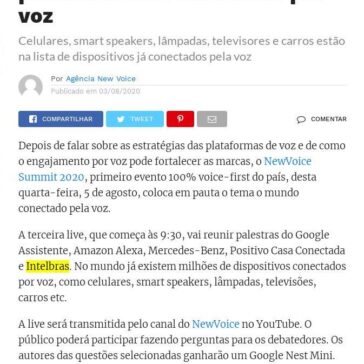 NewVoice Summit coloca em pauta o mundo conectado por voz – NewVoice