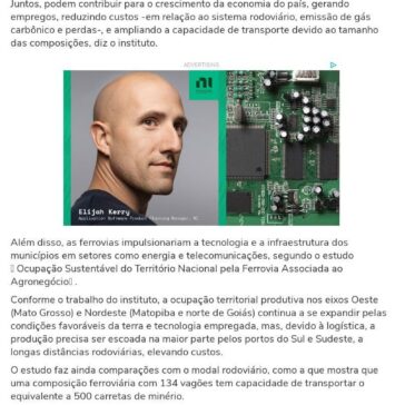 Estudo indica união da ferrovia com o agronegócio para desenvolver o país – Seleções