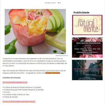 Aprenda como preparar Cestinhas de Presunto – Comida na mesa