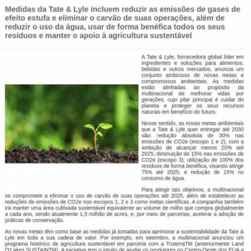 Multinacional líder em ingredientes anuncia novas metas ambientais – Gazeta de Votorantim