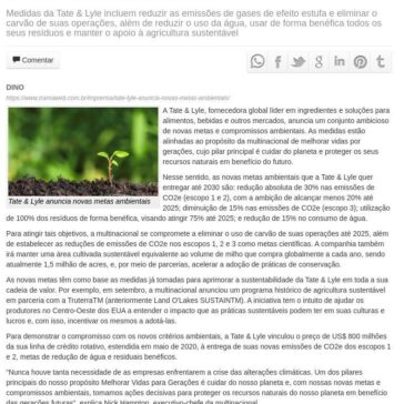 Multinacional líder em ingredientes anuncia novas metas ambientais – Página Press