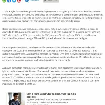 Multinacional líder em ingredientes anuncia novas metas ambientais – Terra