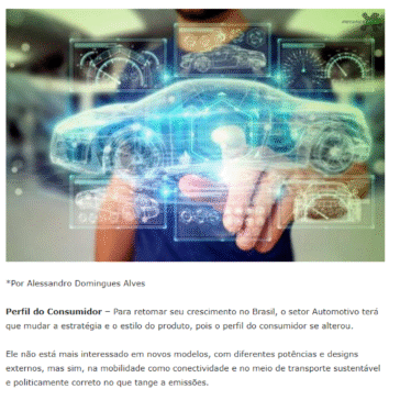 Artigo: Desafios e perfil do engenheiro para a sustentabilidade do setor automotivo no Brasil – Mecânica Online