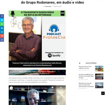 Frota&Cia entrevista João Naves, presidente do Grupo Rodonaves, em áudio e vídeo – Frota&Cia