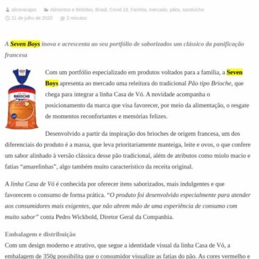 Pão fatiado tipo brioche chega ao mercado – Alice Varajão