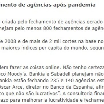 Bancos espanhois querem tornar permanente fechamento de agências após pandemia – Mix Vale