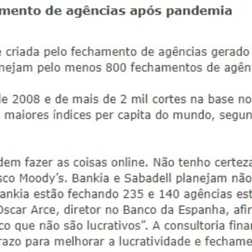 Bancos espanhois querem tornar permanente fechamento de agências após pandemia – Reuters Brasil