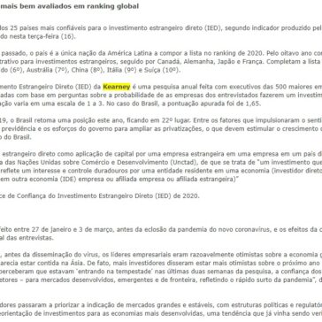 Brasil volta a ficar entre os mais bem avaliados em ranking global – MG Comunicação