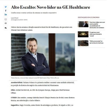 Alto Escalão: Novo líder na GE Healthcare – Estadão