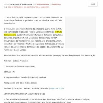 Ciclo de Profissões do CIEE debate o futuro da Engenharia – Dicas Profissionais