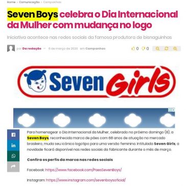 Seven Boys celebra o Dia Internacional da Mulher com mudança no logo – Abc da Comunicação