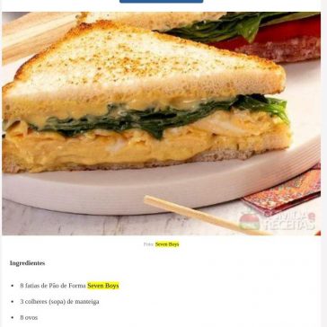 Lanche de mostarda e ovo – Comida e Receitas