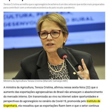 Ministra da Agricultura afirma que exportações não afetam mercado interno – Dom Total
