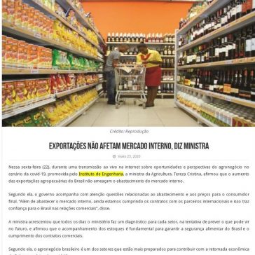 Exportações não afetam mercado interno, diz ministra – O Estado Online