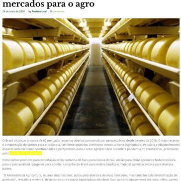 Brasil já conquistou mais de 60 novos mercados para o agro – Revista Rural