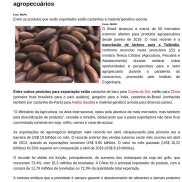 Brasil alcança abertura de 60 mercados para produtos agropecuários – Técnico de Agronegócio