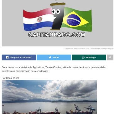 Brasil abriu 60 mercados para produtos do agro desde janeiro de 2019 – Capitan Bado