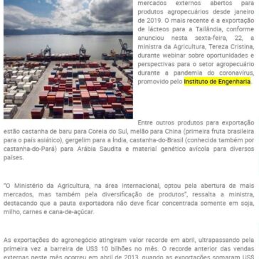 Brasil abriu 60 mercados para produtos do agro desde janeiro de 2019 – MT DIGITAL