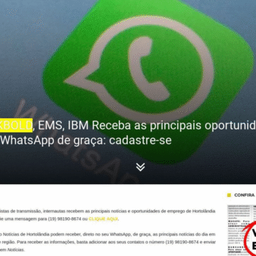 WICKBOLD, EMS, IBM Receba as principais oportunidades pelo WhatsApp de graça: cadastre-se Notícias de Hortolândia