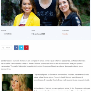 Pedro Leonardo fala sobre a vida e solidariedade na pandemia – Nas Notícias