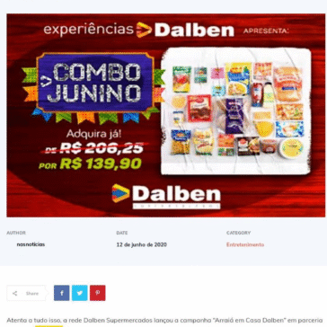 Dalben Supermercados lança ° Arraiá em Casa – Nas Notícias