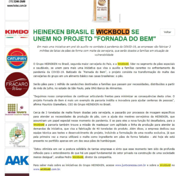 HEINEKEN BRASIL E WICKBOLD SE UNEM NO PROJETO “FORNADA DO BEM” – Italian Food