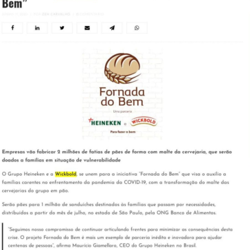 Heineken e Wickbold se unem no projeto “Fornada do Bem” – Marcas Mais