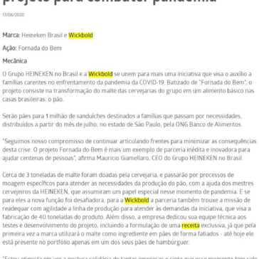 Heineken e Wickbold se unem em projeto para combater pandemia – Mundo do Marketing