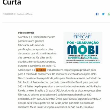 Pão e Cerveja – Valor Econômico (On-line)
