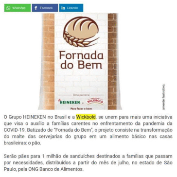 Heineken e Wickbold se unem na produção de pães para famílias carentes – AMIS