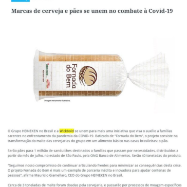 Marcas de cerveja e pães se unem no combate à Covid-19 – Portal MakingOf
