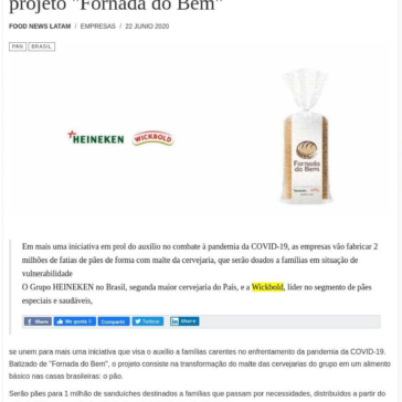 HEINEKEN Brasil e WICKBOLD se unem no projeto “Fornada do Bem” – Panificacion Latam News