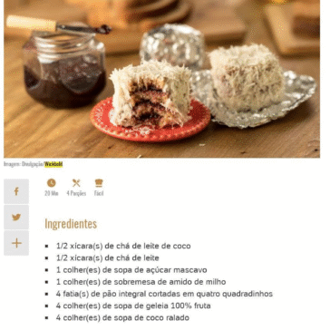 Quadradinho de coco – UOL