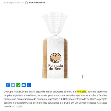 Heineken Brasil e Wickbold se unem no projeto “Fornada do Bem” – Comendo Notícia