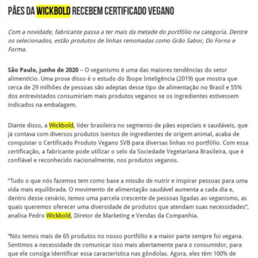 Pães da Wickbold recebem certificado vegano – 2A Alimentos