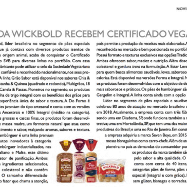 Pães da Wickbold recebem certificado vegano – Aditivos & Ingredientes