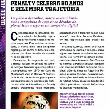 Penalty celebra 50 anos e relembra trajetória – Revista Sports 365