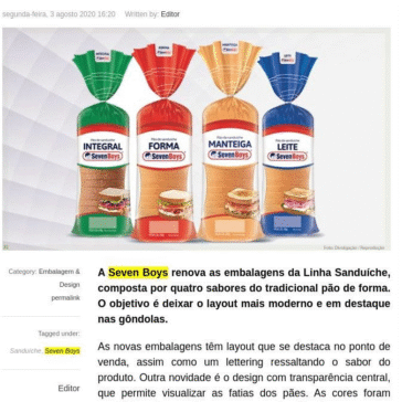 Seven Boys renova embalagens da linha Sanduíche – Food Innovation