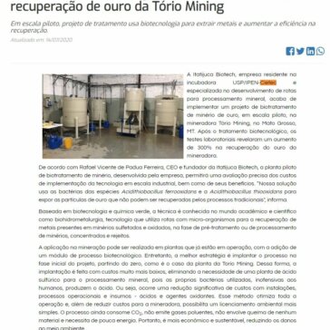 Itatijuca aplica tecnologia com bactérias que triplica a recuperação de ouro da Tório Mining – Hydro
