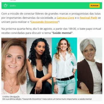 ‘Causando Encontros’: série de lives discute importantes temas sociais – Catraca Livre